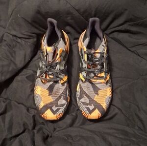 Adidas Men's Athletic Shoes in Black, Gray, and Orange